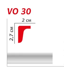 Плінтус полістірольний  Viva Style VO 30 (27*20*2м) (110шт/уп)