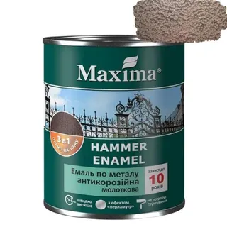 Емаль Maxima МОЛОТКОВА 3в1антикор темно-коричнева 0,75 л