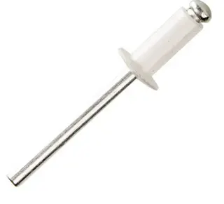 Заклепки 50 шт 4*10  Ral 9003  Blind riverts білі