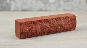 Цегла-половинка рвана одностороння 250*60*65 червона Мармур