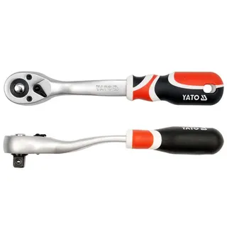 Тріскачка 1/2" YATO L-255мм 72Т вигнута ручка