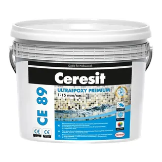 Затирка для плитки Ceresit CE 89 ULTRAEPOXY PREMIUM 2,5 кг №807 Cіра Перлина
