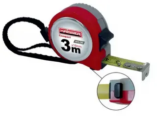 Рулетка 3м*16мм пласт корп.2 стопа Compact Haisser