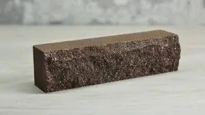 Цегла-половинка рвана одностороння 250*60*65 коричнева Мармур
