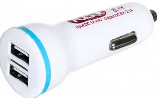 Автомобільний зарядний пристрій PULSO C-2023W 2 USB(12/24V-5V 2.1A)