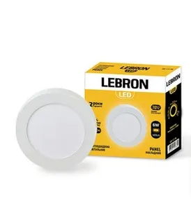 Світильник Lebron LED L-PRS-641, 6W, нак-ний, 4100K, з блоком живлення.