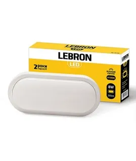 Світильник Lebron LED L-WLO, 8W, овал, 4100K, 720Lm, ІР54/IP65