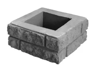 Стовб набірний"Цегла"30*30*14 cірий