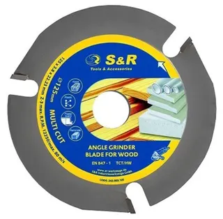 Диск розпилювальний S&R для КШМ 125x22,2x3,8мм АТВ 3 зуба MULTI CUT