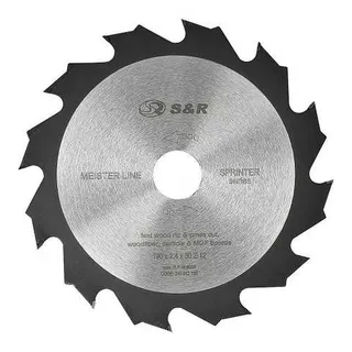Диск розпилювальний S&R 190x30x2,4мм FZ/AТВ 12 зуб. Sprinter Meister + кільця 20/25,4