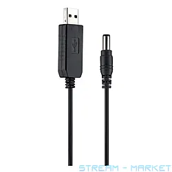 Кабель USB для роутера 12V чорний