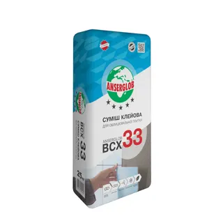 Anserglob BCX 33 Суміш клейова для плитки морозостійка 25кг
