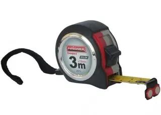 Рулетка 3м*19мм прогумов. корп.магніт Haisser Compact 22013