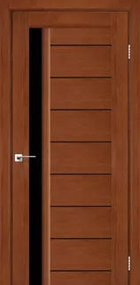 DARUMI Двері BORDO 800*2000, Горіх роял, скло чорне
