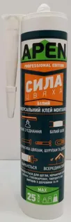 Клей APEN універс. "Сила цвяха" акрил білий 280мл