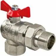 Кран кульковий кутовий з американкою 3/4''
