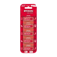Батарейки Etron Mega Power A27-C5 12V алкалайн блістер /5шт/поштучно