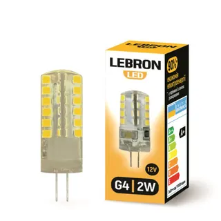 LED лампа LEBRON L-G4,2W,12V, G4, 4500K 200Lm кут 360