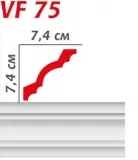 Плінтус полістірольний  Viva Style VO 75 (75*30*2м) (55шт/уп)