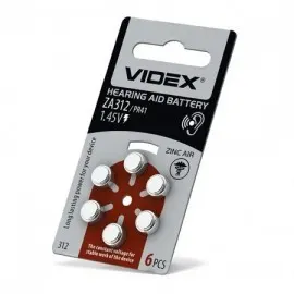 Батарейка повітряно-цинкова Videx ZA312 (PR41)