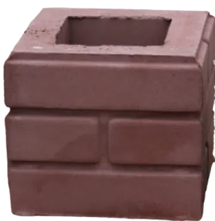 Стовб набірний 25*25*25 червоний