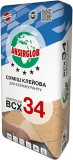 Anserglob BCX 34 Клей для керамограніту, теплої підлоги 25кг