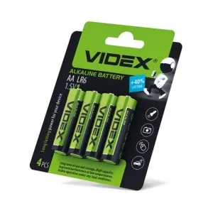 Батарейка Videx LR6/AA лужна 2шт SHRINK CARD