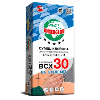 Anserglob BCX 30 Клей для плитки 25кг для внутрішніх робіт