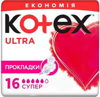 Котекс Ultra Dry Super (16шт) 5 к