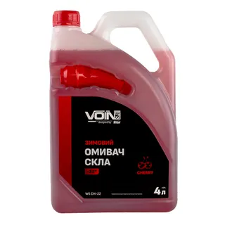 Омивач скла зимовий VOIN "-12" Cherry 4л (каністра з лійкою)