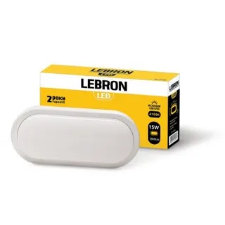 Світильник Lebron LED L-WLО, 15W, овал, 4100K.1300Lm,IP 65