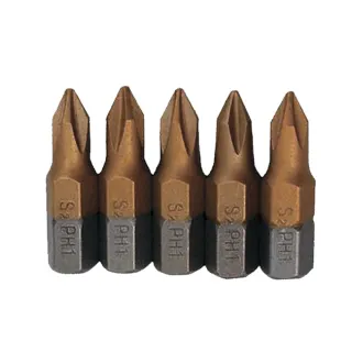 Набір біт S&R PH1/2/3, PZ1/2 x 25 мм, сталь S2, 5 шт