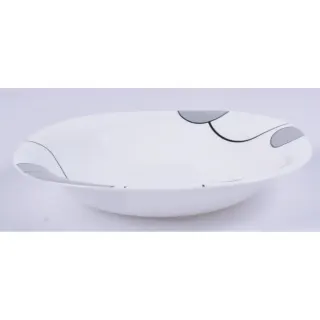 Сірі бульбашки Square Тарілка суп 230см Vittora