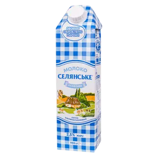 Молоко Селянське Особливе 2,5% 950г