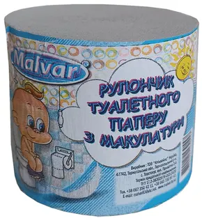Туалетний Папір "Мальва" гільза 9шт/уп