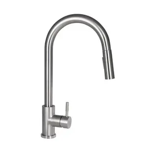 Змішувач для кухні Aria 015FL2, Nickel (k35) з висувним виливом Lidz