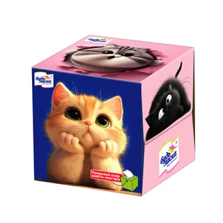 Серветки косм (150) Альбатрос Котик-Собачка /бокс/ 