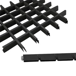 KRAFT Профіль Грильято Класичний Повздовжній S9 x Н40 x 2400 яч. 100 RAL 9005