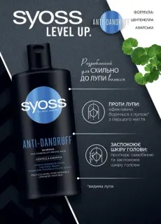 Syoss  шампунь 440 мл ANTI-DANDRUFF