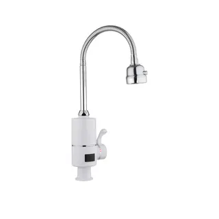 Проточний кран-водонагрівач Warm 062,White/Chrome для кухні на три режими  Lidz