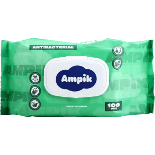 Вологі серветки Ampik Light антибактеріальні 100 шт