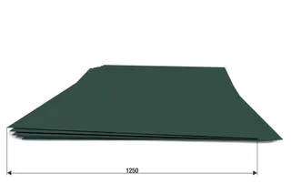 6005 мат зелений 0,40мм Лист гладкий 1,25*2,00м