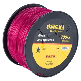 Леска косильна Д=2,7мм зірка Sigma (200м)
