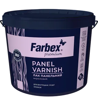 Лак Farbex акриловий 3,0 л панельний глянсовий