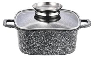 Каструля GUSTO покриття CERAMIC SNOW квадр 20*9см/2,8 л.