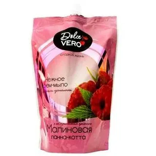 Рідке мило Dolce Vero ДОЙ-ПАК 1,5л Малинова панна-котта