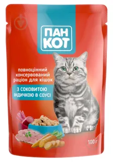 Корм для котів Мяу з Індичкою в соусі 100г