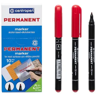 Маркер "Centropen" №2846/02 тонк. червон