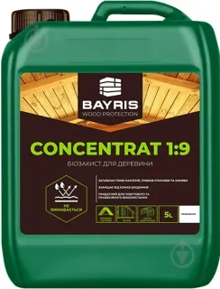 Концентрат для Кострукційної деревини Bayris 1:9 зелений 5 л