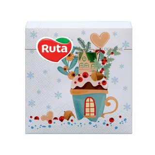 Ruta серветки 2шар. 33*33 20л Новорічний декор з друком